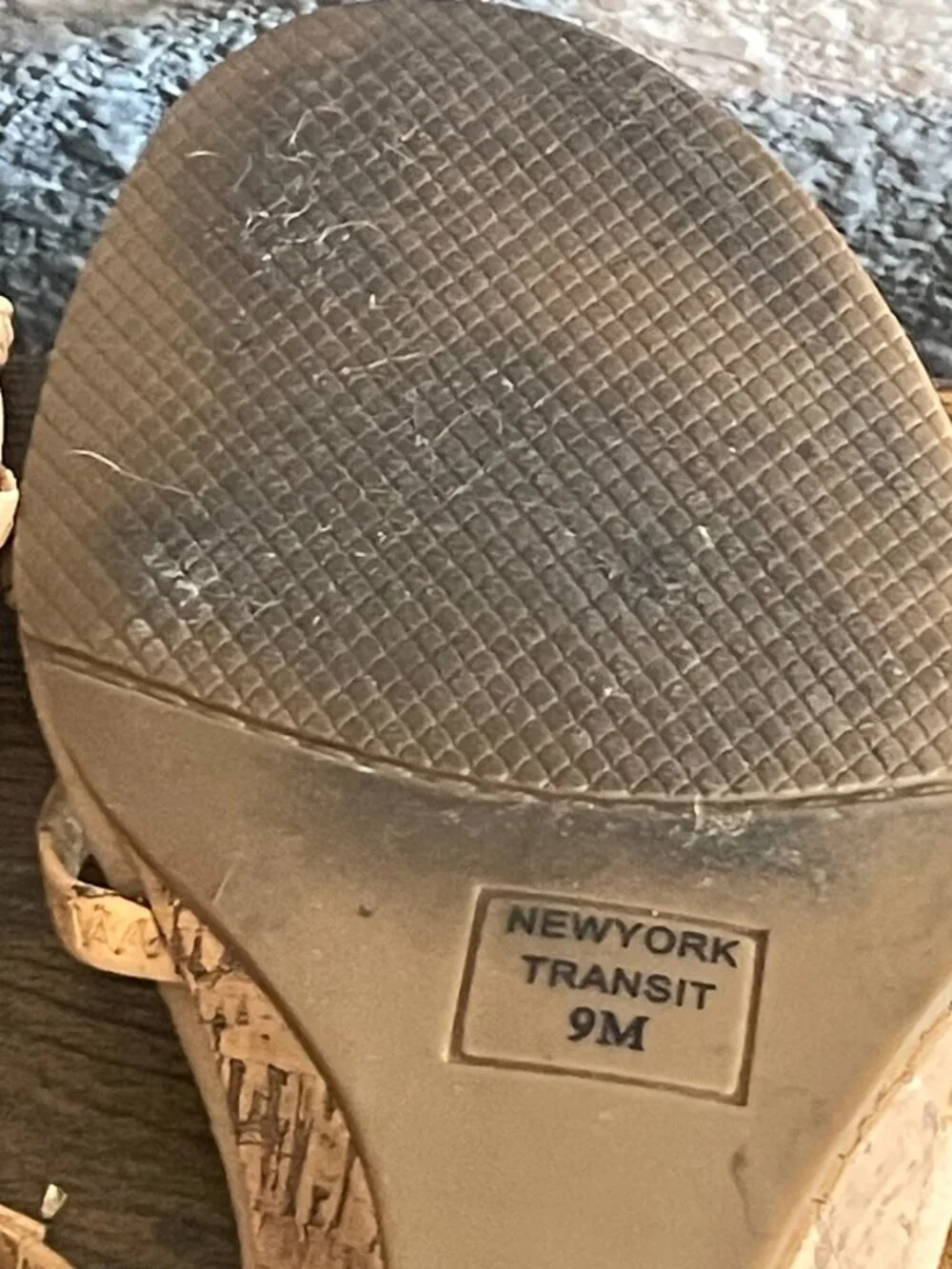New York Transit Cork Sandals – Size 9M (Visible Wear)